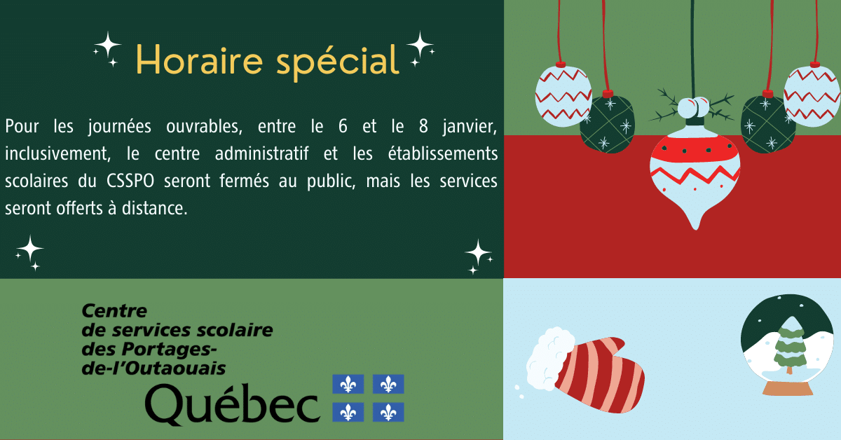 Commission Scolaire Des Portages De L Outaouais Calendrier